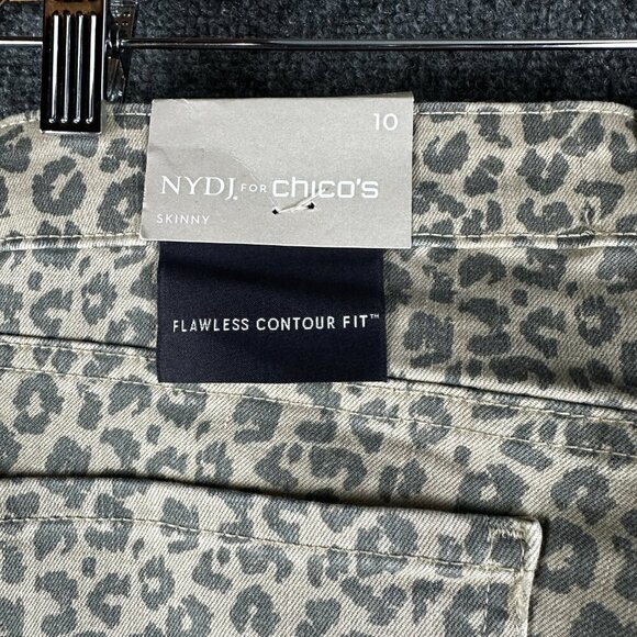 NYDJ Not Your Daughters Jeans For Chicos Womens 10 Skinny Ankle Leopard NEW - Picture 5 of 10